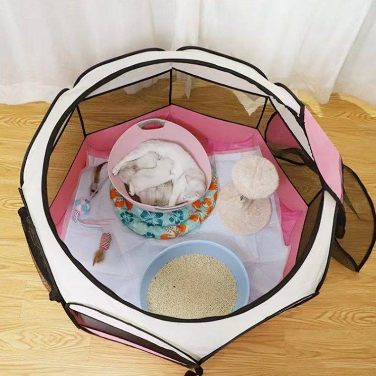 Portable and Foldable Pet Playpen House Playground For Dogs and Cats - Image 2