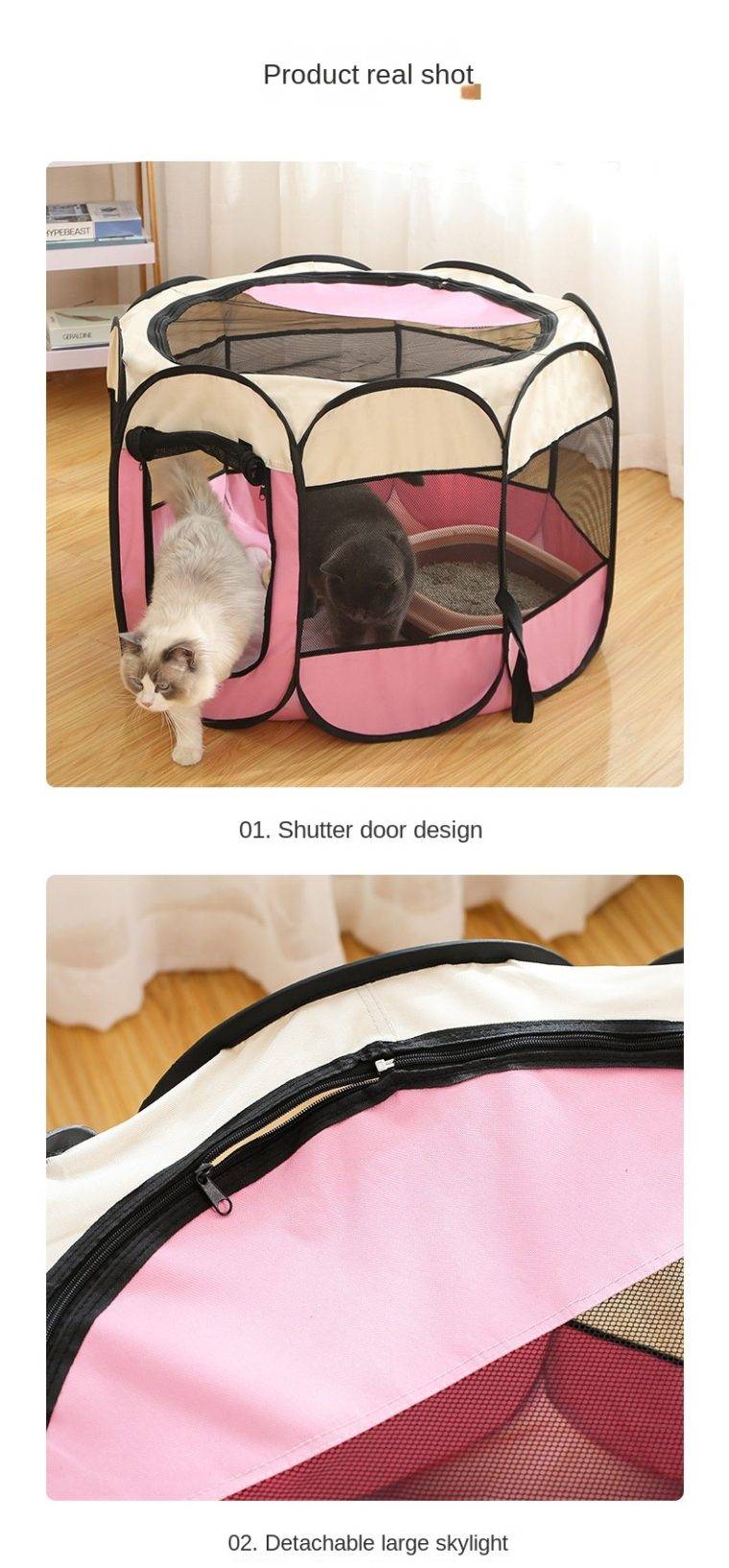 Portable and Foldable Pet Playpen House Playground For Dogs and Cats - Image 4