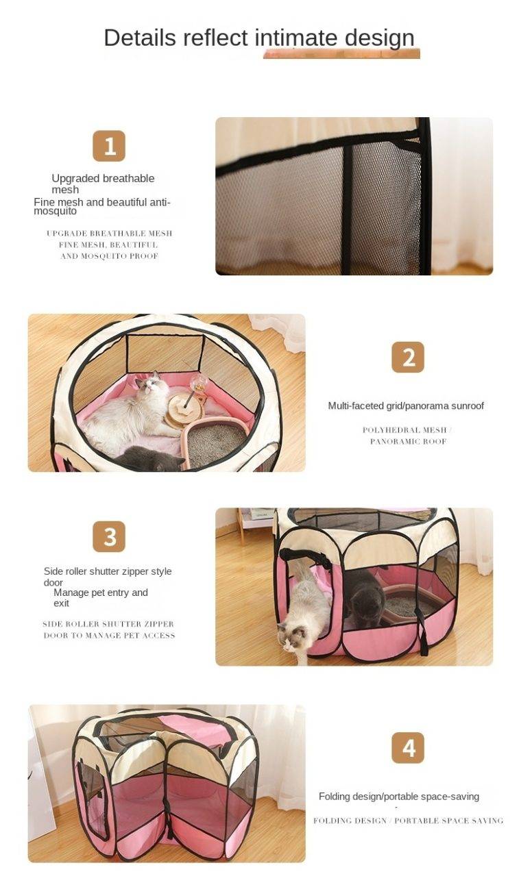 Portable and Foldable Pet Playpen House Playground For Dogs and Cats - Image 5