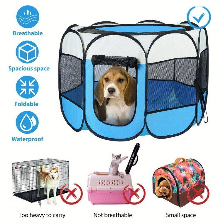 Portable and Foldable Pet Playpen House Playground For Dogs and Cats - Image 15